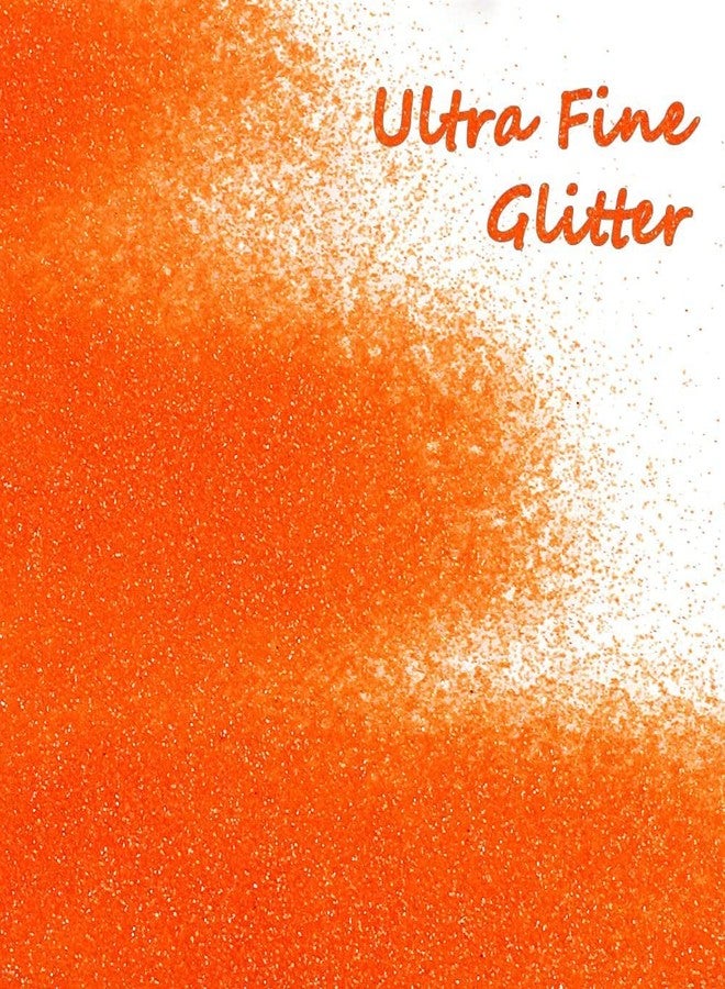SNOOGG 500 Gram Ultra Bright Neon Orange Glitter Powder for Resin Art, Nail Crafts, DIY Projects, Holiday Decorations, and Artistic Painting. - Image 3